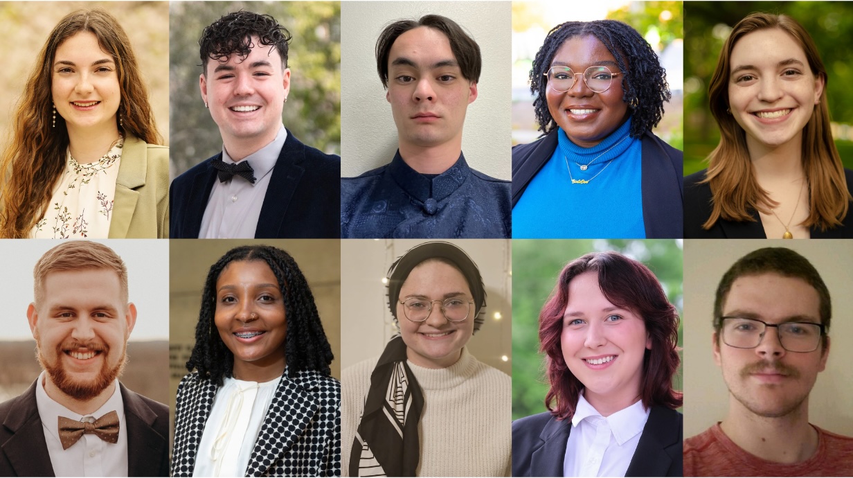 Grid of 10 student headshots